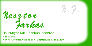 nesztor farkas business card